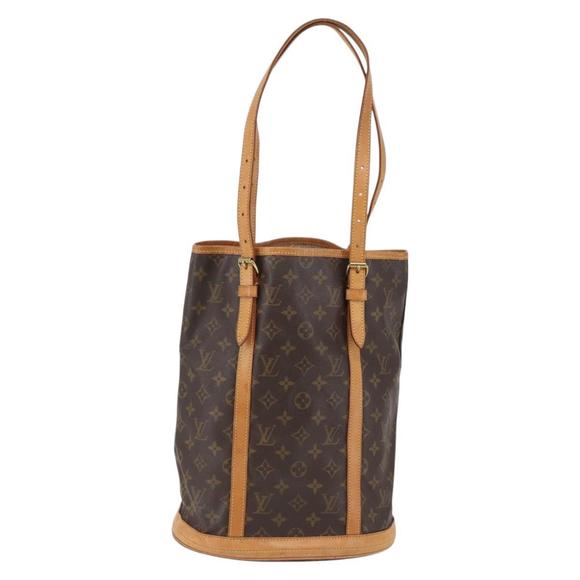 LOUIS VUITTON Handbags - Louis Vuitton Monogram Canvas Brown & Tan Bucket Shoulder Bag